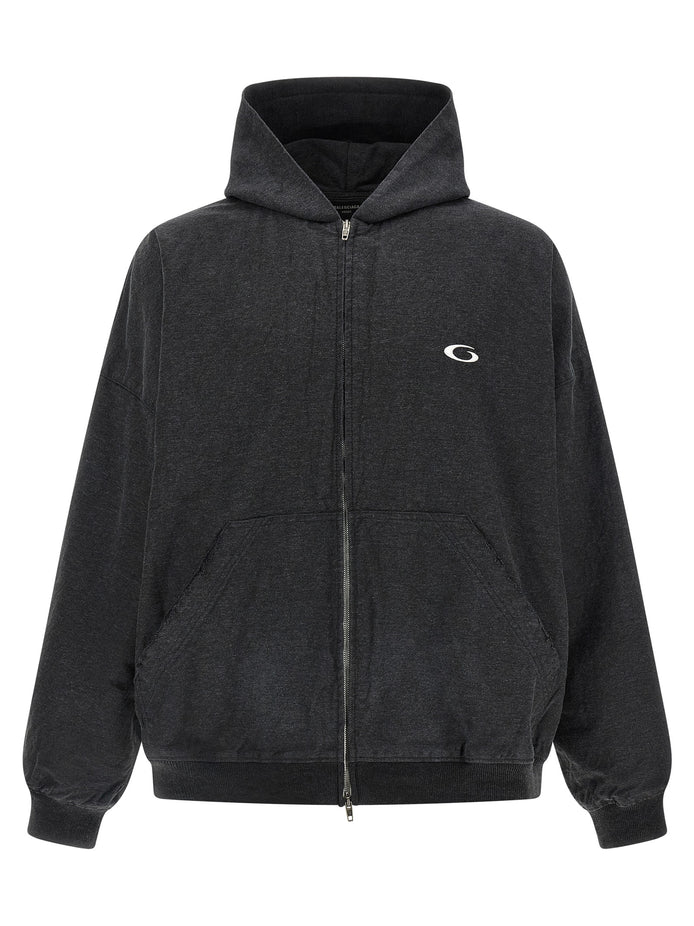 Balenciaga Gray Cotton Sweatshirt