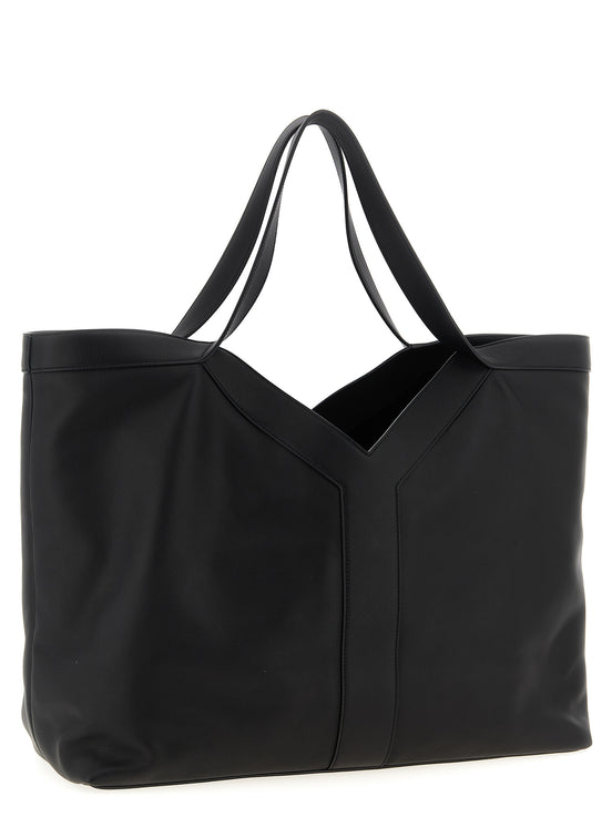 Saint Laurent Y large Black Calfskin Tote Bag