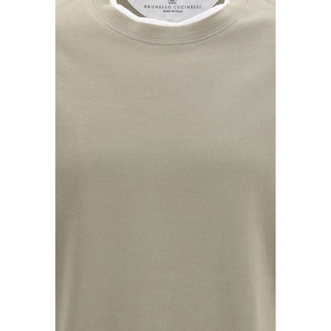 Brunello Cucinelli Bicolor Cotton T-Shirt