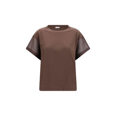 Brunello Cucinelli Brown Cotton T-Shirt