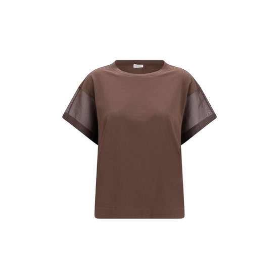 Brunello Cucinelli Brown Cotton T-Shirt