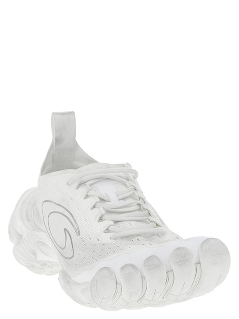 Balenciaga White Polyester Athletic Sneakers