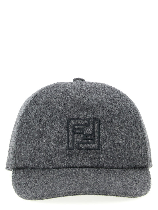 Fendi Gray Wool Cap (Baseball Hat)