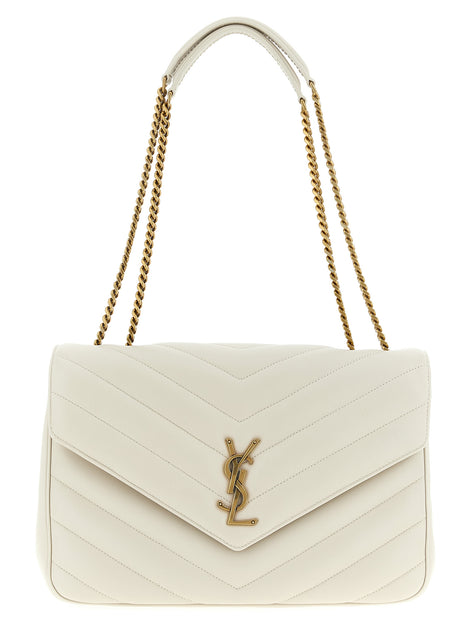 Saint Laurent Beige Lamb Leather Shoulder Bag