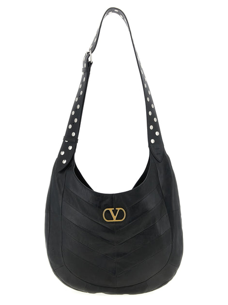 Valentino Garavani Black Lamb Leather Shoulder Bag