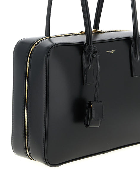 Saint Laurent Black Calfskin Shoulder Bag