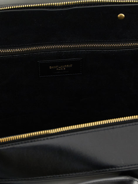 Saint Laurent Black Calfskin Shoulder Bag