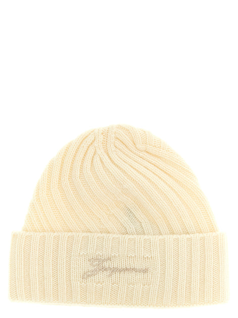 Jacquemus White Cashmere Beanie