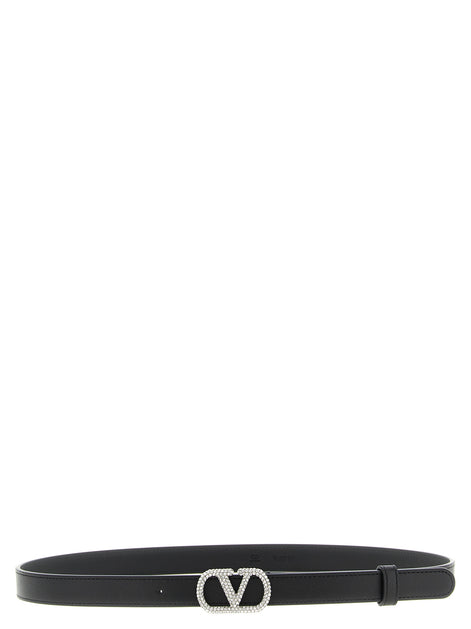 Valentino Garavani Black Calfskin Regular Belt
