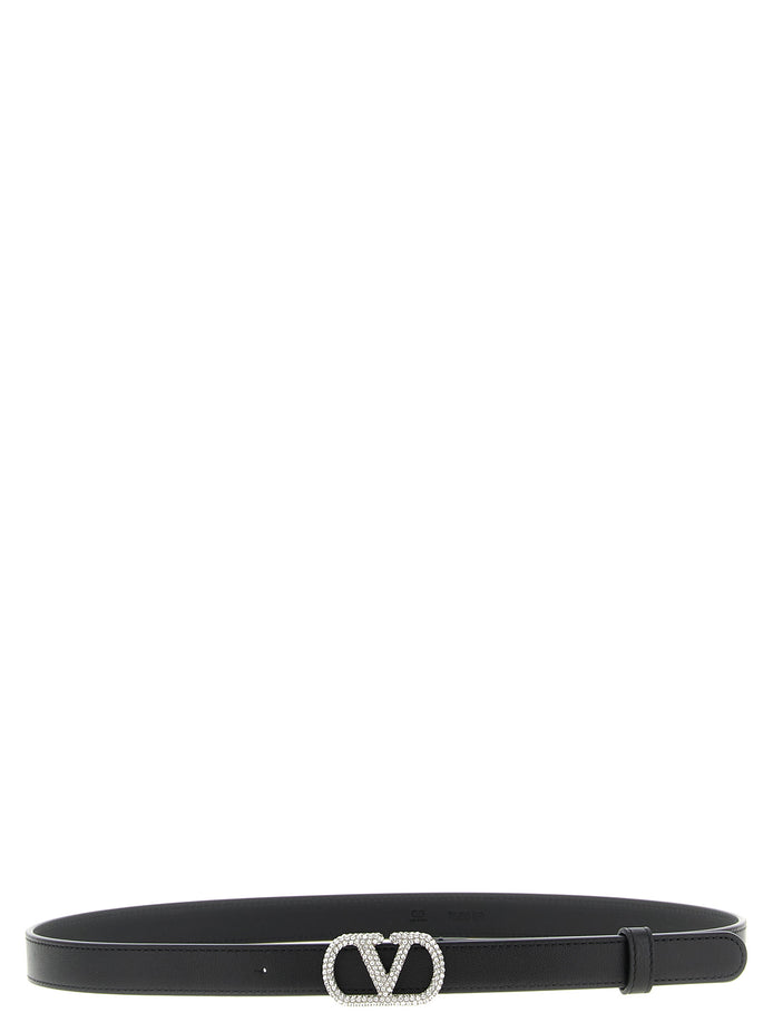 Valentino Garavani Black Calfskin Regular Belt