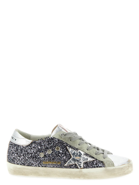 Golden Goose Silver Leather Low Top Sneakers
