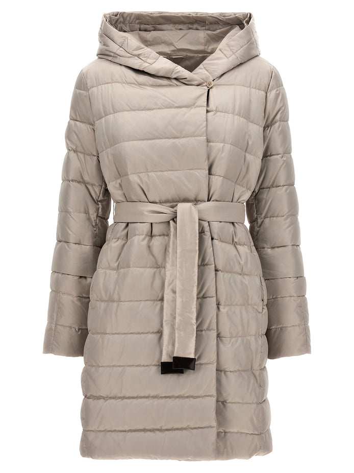 Max Mara White Polyamide Full-Length Jacket