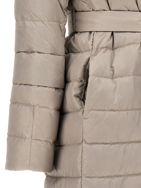 Max Mara White Polyamide Full-Length Jacket