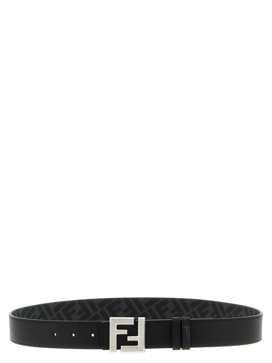 Fendi Black Calfskin Regular Belt
