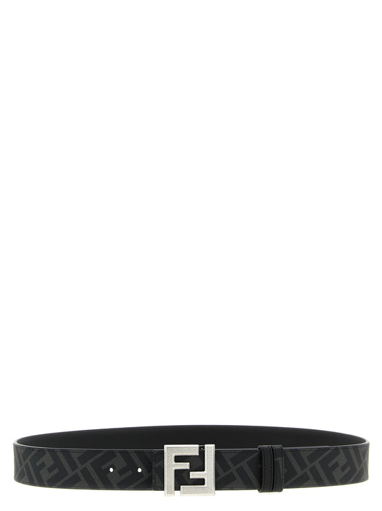 Fendi Black Calfskin Regular Belt