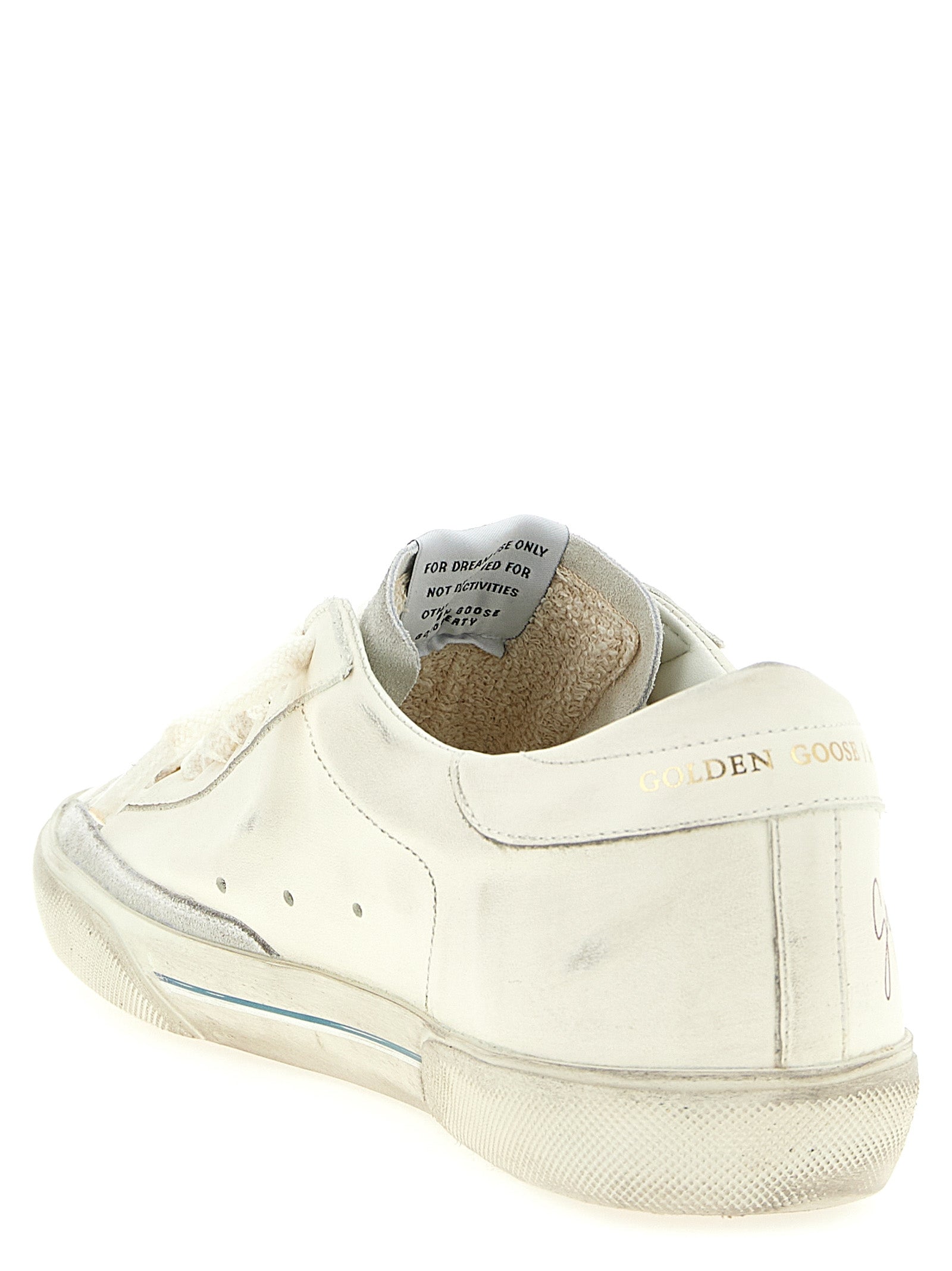 Golden Goose White Cowhide Low Top Sneakers