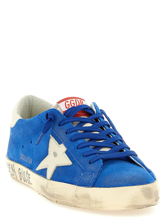 Golden Goose Blue Cowhide Athletic Sneakers