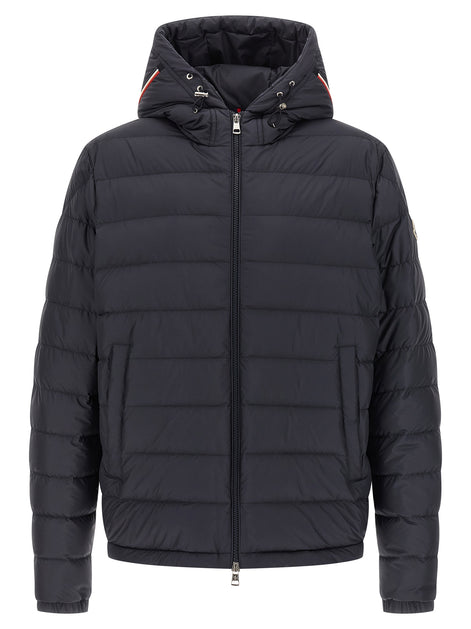 Moncler Blue Polyester Full-Length Jacket