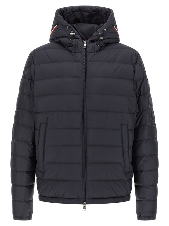 Moncler Blue Polyester Full-Length Jacket