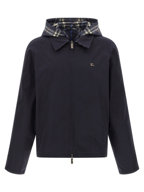 Burberry Blue Cotton Full-Length Jacket