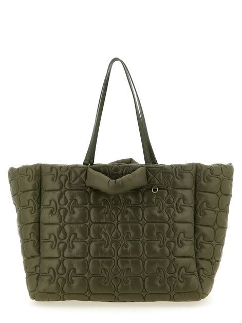 Ganni Bicolor Recycled Polyamide Tote Bag