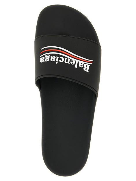 Balenciaga Black Plastic Slides