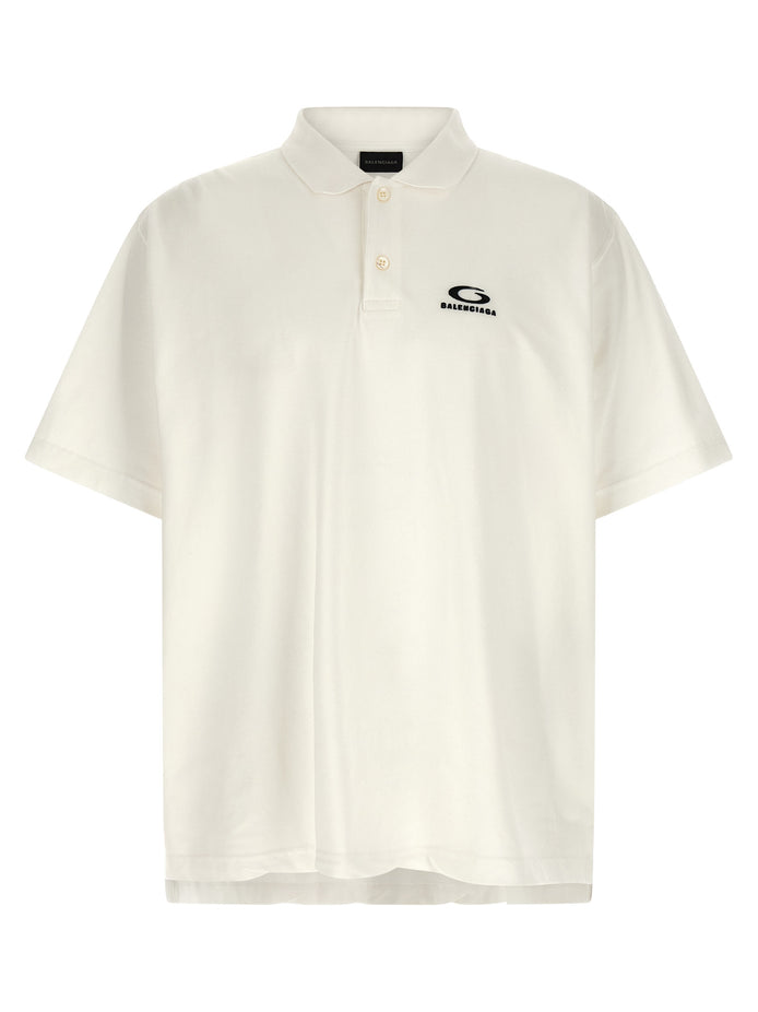 Balenciaga White Cotton Polo Shirt