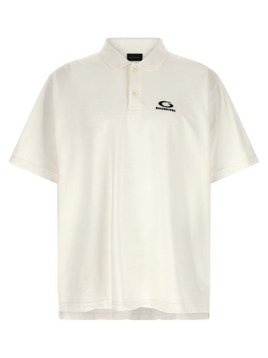 Balenciaga White Cotton Polo Shirt