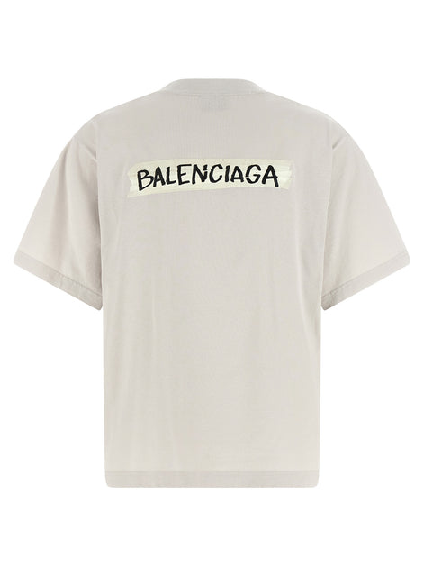 Balenciaga Gray Cotton T-Shirt