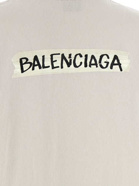 Balenciaga Gray Cotton T-Shirt