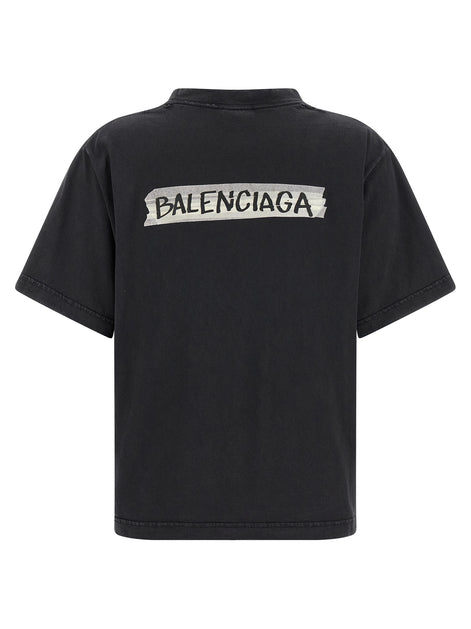 Balenciaga Black Cotton T-Shirt