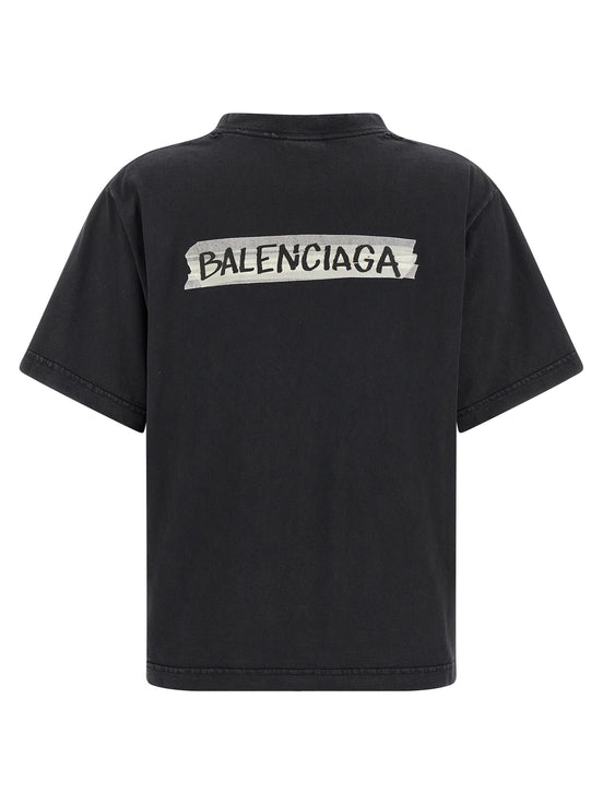 Balenciaga Black Cotton T-Shirt