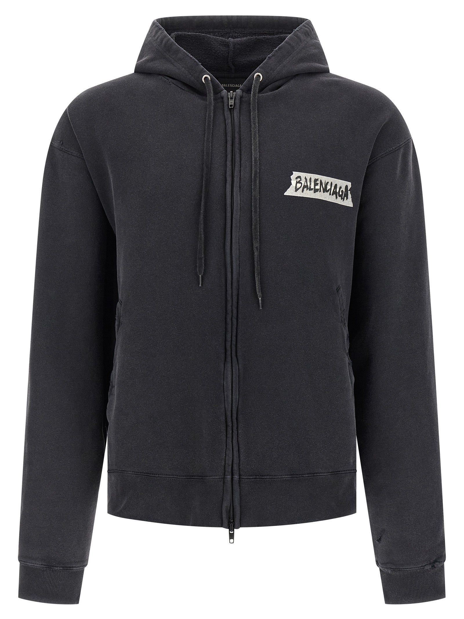Balenciaga Black Cotton Sweatshirt