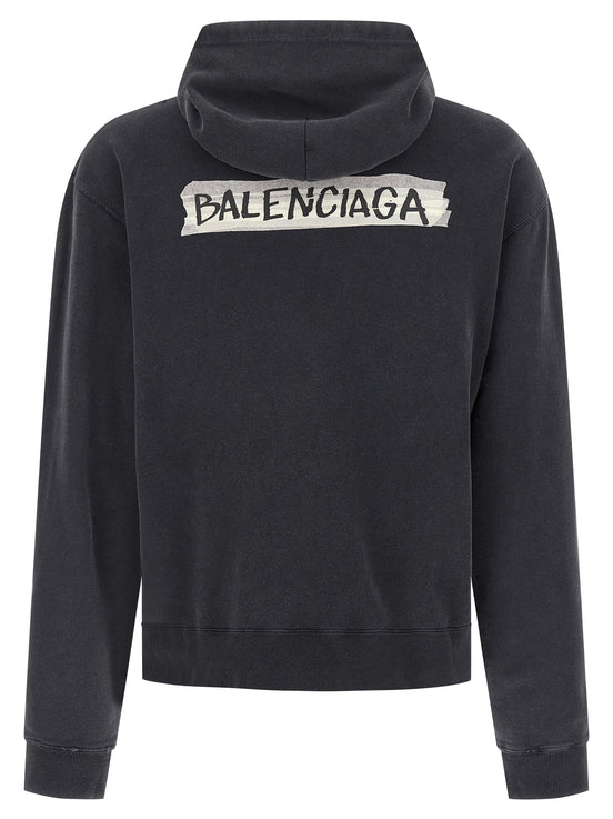 Balenciaga Black Cotton Sweatshirt