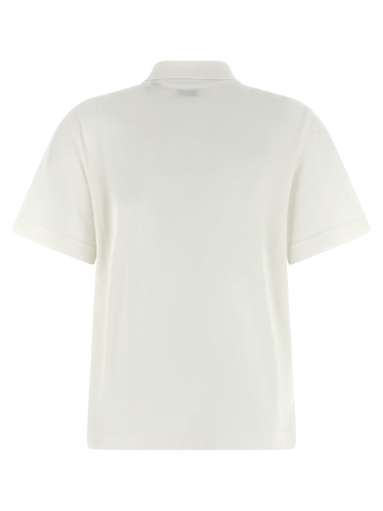 Burberry White Cotton Polo Shirt