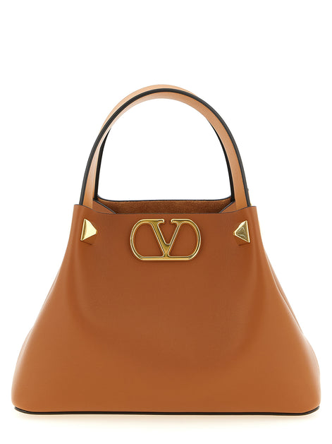Valentino Garavani Brown Calfskin Tote Bag