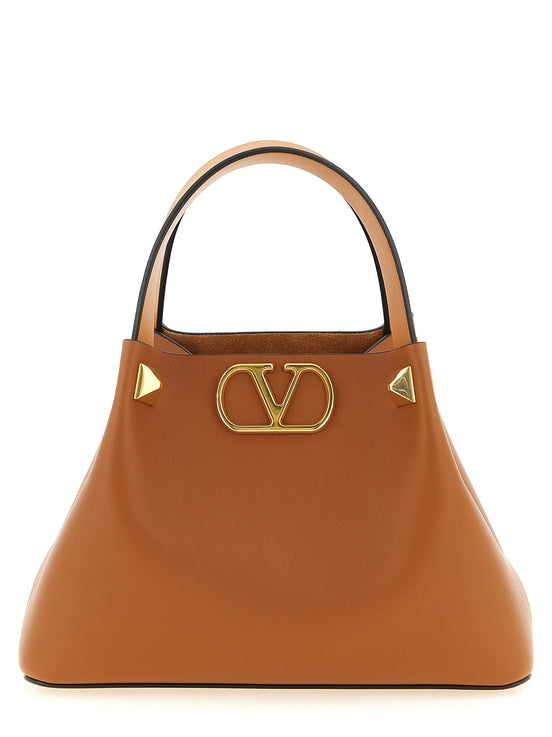 Valentino Garavani Brown Calfskin Tote Bag