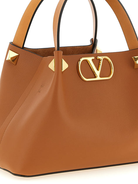 Valentino Garavani Brown Calfskin Tote Bag