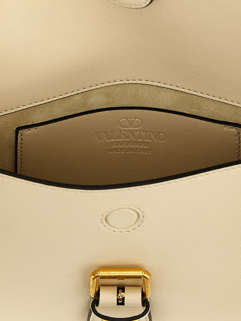 Valentino Garavani White Calfskin Shoulder Bag