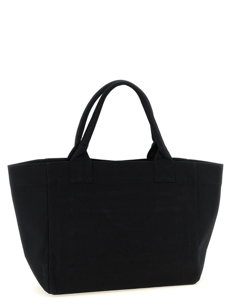 Ganni Black Recycled Cotton Tote Bag