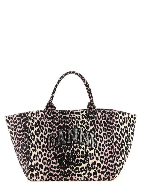 Ganni Multicolor Recycled Cotton Tote Bag