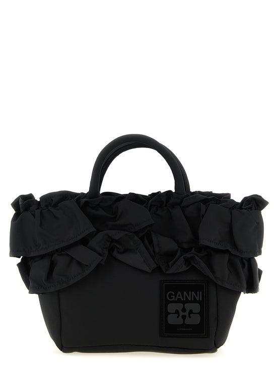 Ganni Black Nylon Handbag