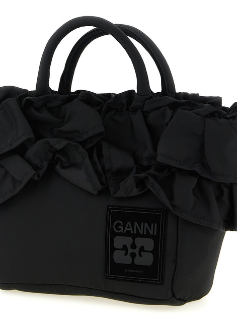 Ganni Black Nylon Handbag