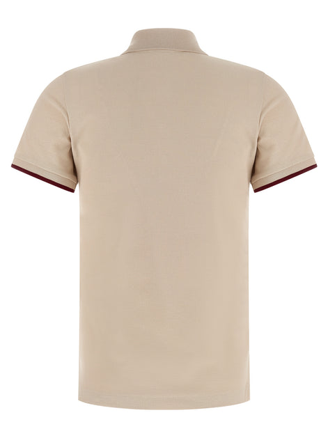 Moncler Beige Cotton Polo Shirt