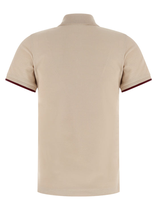 Moncler Beige Cotton Polo Shirt
