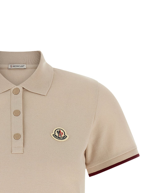 Moncler Beige Cotton Polo Shirt