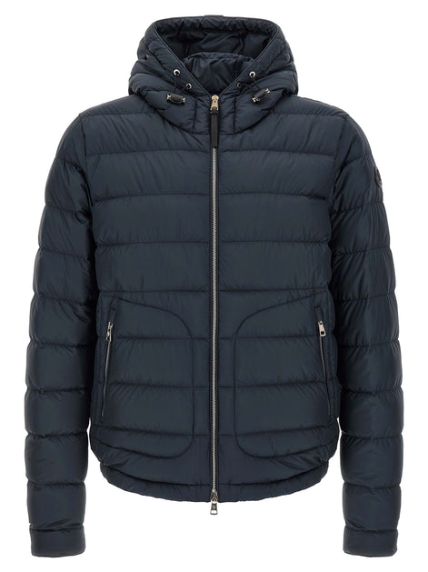 Moncler Blue Polyester Full-Length Jacket