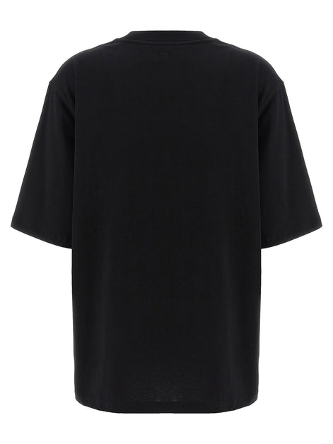 Ami Paris Black Cotton T-Shirt