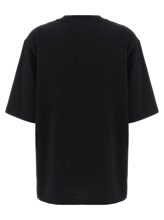 Ami Paris Black Cotton T-Shirt