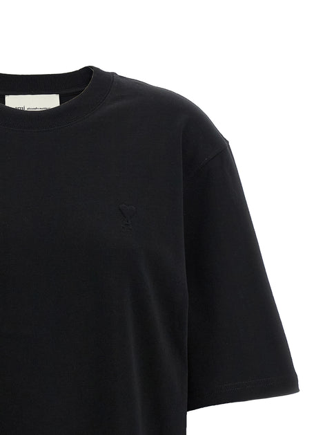 Ami Paris Black Cotton T-Shirt